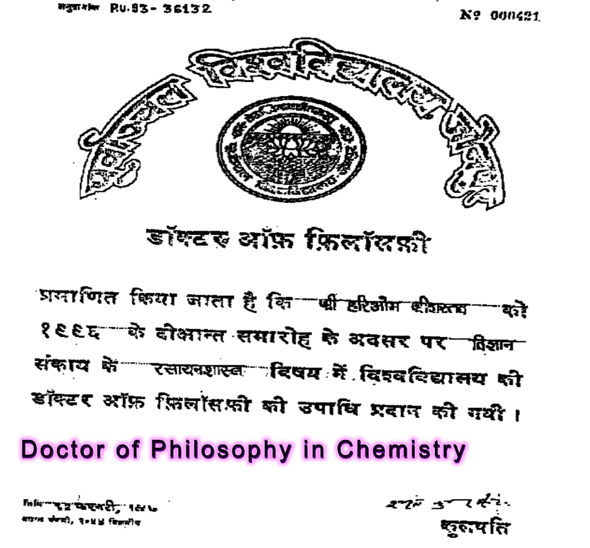 Ph.D in Chemistry