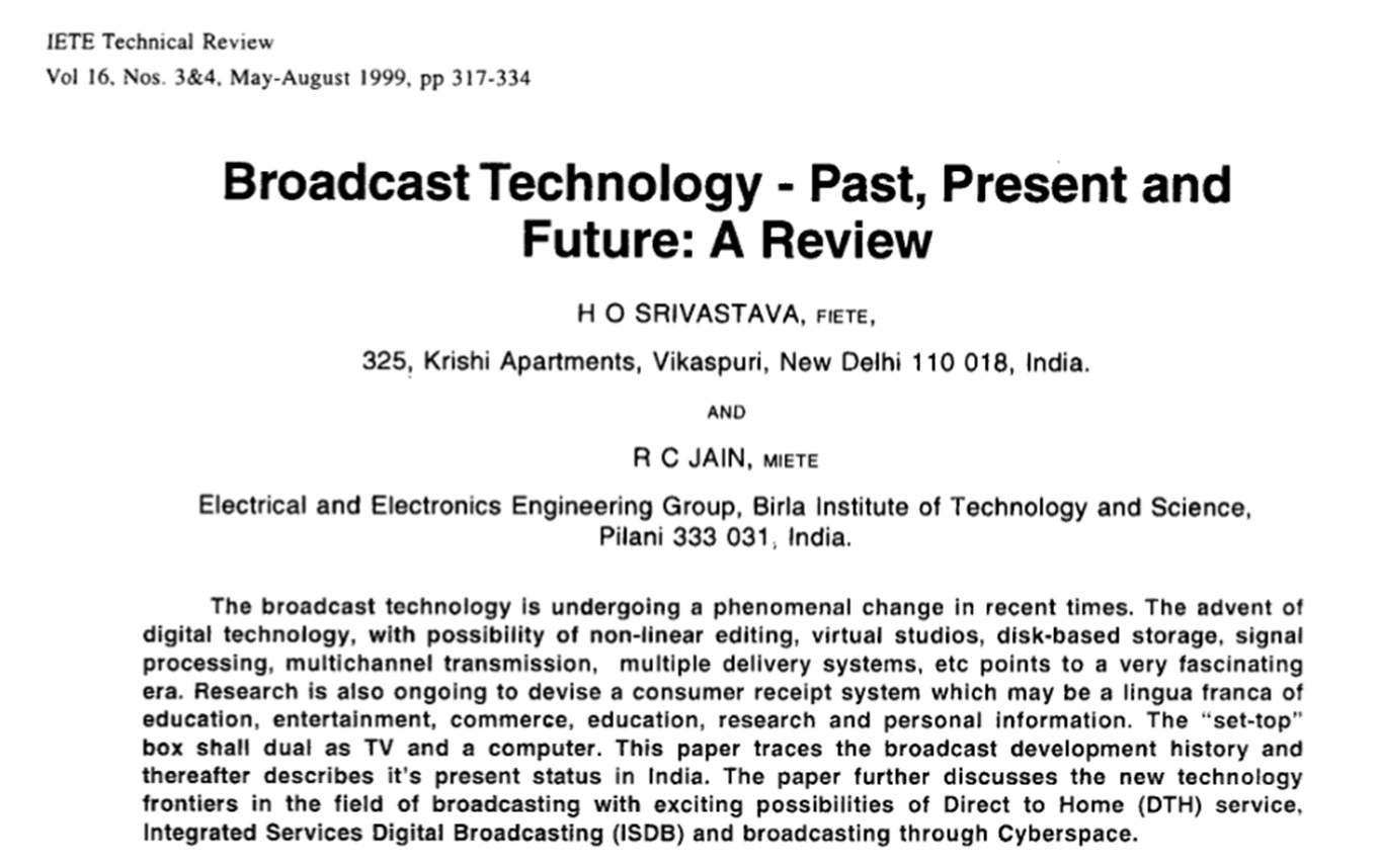  Broadcasting in 2020