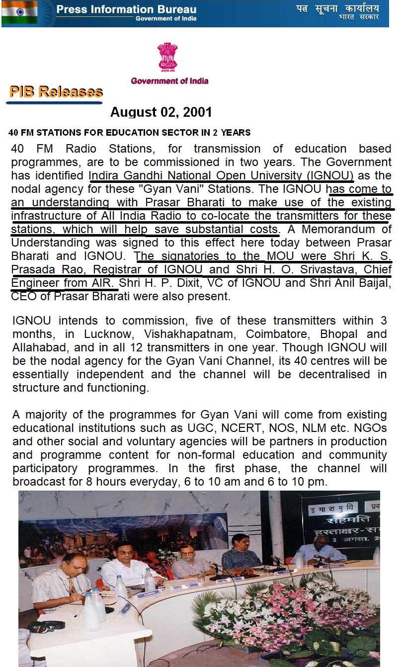 Online mass media program for education